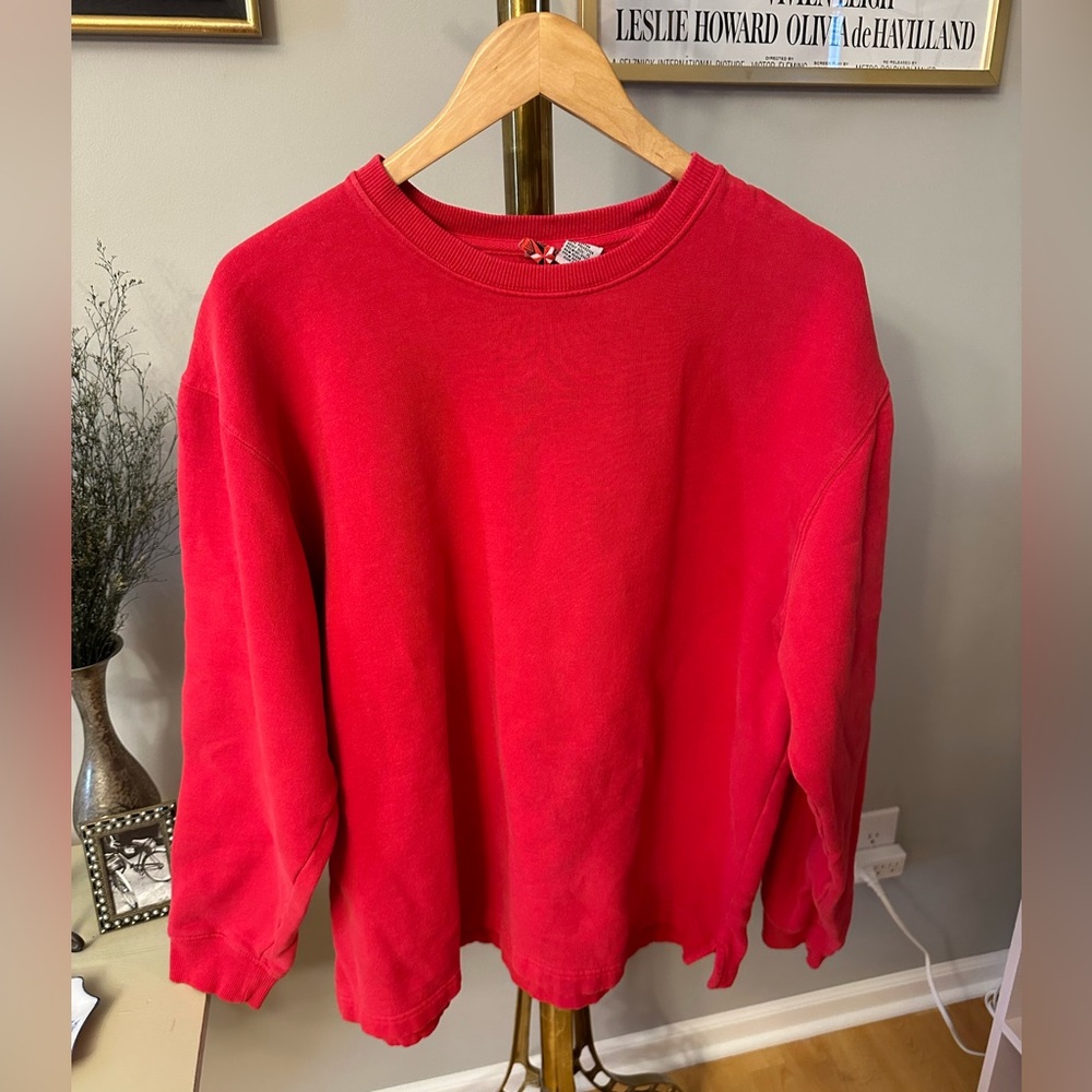 🌸 4/$20 Vintage Marlboro Star Logo L/S Sweatshirt Solid Red Men's XL VGC
